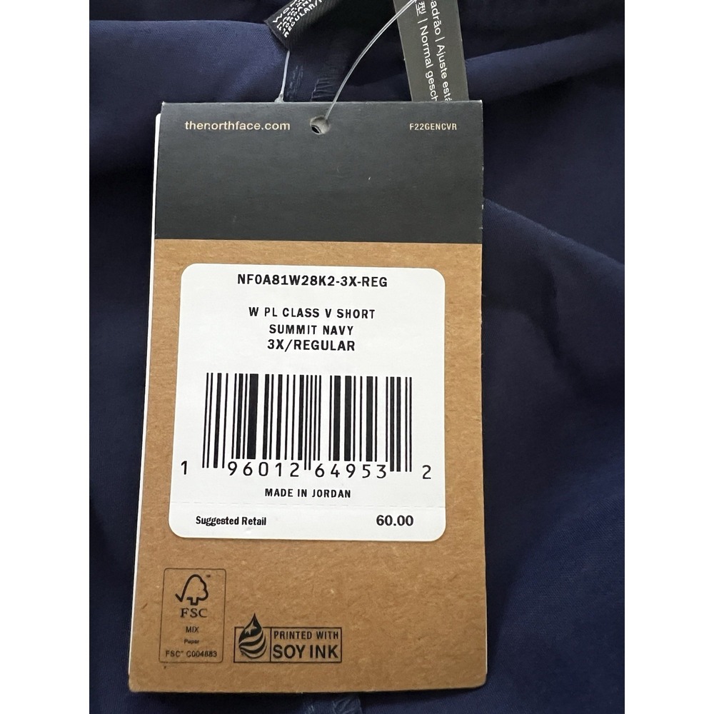 The North Face Class V Shorts Womens 3X Summit Navy NWT Hiking (183) - Picture 4 of 9